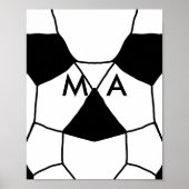 Poster Simple monogramme ajouter votre nom lettre man min (Devant)