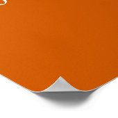 Poster Simple Monogramme Couple Nom Brûlé Orange Et Blanc (Coin)