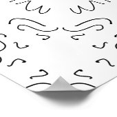 Poster simple motif minimal noir et blanc (Coin)