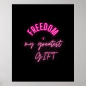 Poster Simple & Motivationnel avec typographie rose néon (Devant)