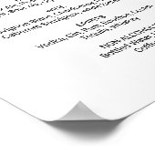 Poster Simple Noir Calligraphie Boire Menu Signer (Coin)