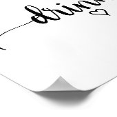 Poster Simple Noir Calligraphie Boissons Signal (Coin)