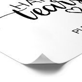 Poster Simple Noir Calligraphie Joyeuses Larmes Signal Ti (Coin)