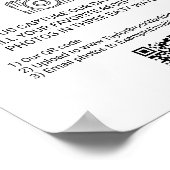 Poster Simple Noir Calligraphie Oh Snap QR Code Signal (Coin)