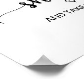 Poster Simple Noir Prenez une prise et prenez votre siège (Coin)