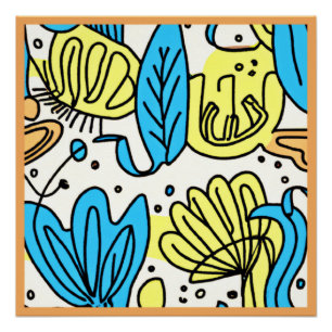 Poster Simple Ocean Motif Art. Acheter maintenant