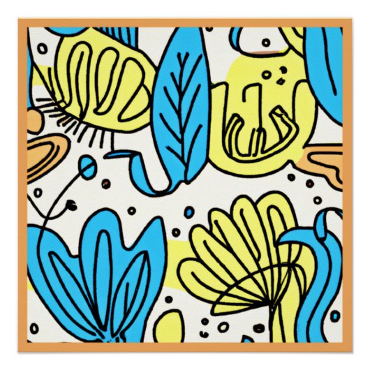 Poster Simple Ocean Motif Art. Acheter maintenant (Devant)