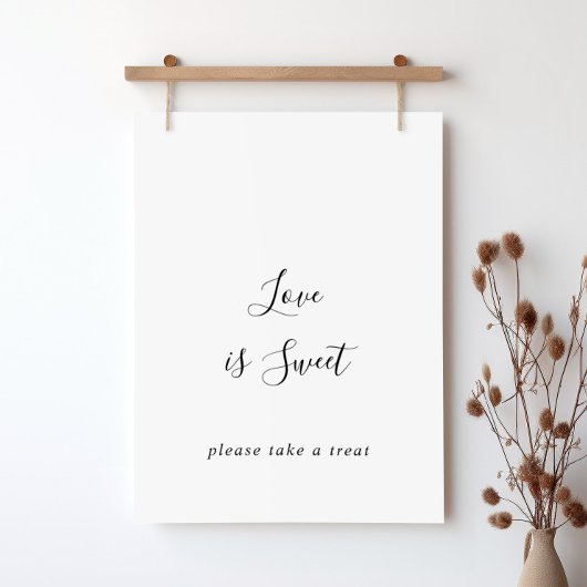 Poster Simple Panneau Amoureux Minimaliste Doux