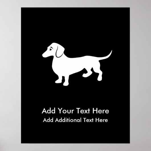 Poster Simple personnalisable Dachshund (Devant)