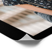 Poster Simple Photo de mariage avec écriture blanche Bien (Coin)