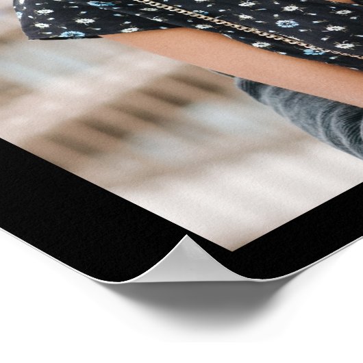 Poster Simple Photo de mariage de bienvenue de script bla (Coin)