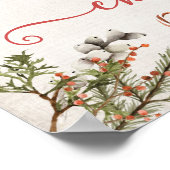 Poster Simple Plaid Red Bow Christmas Holiday Welcome (Coin)