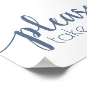 Poster Simple, prenez un | Dusty Blue N'importe quel évén (Coin)