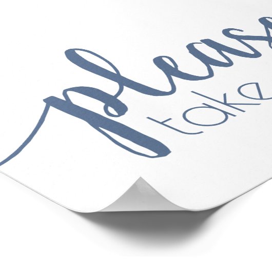 Poster Simple, prenez un | Dusty Blue N'importe quel évén (Coin)