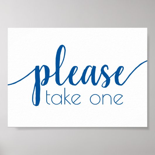 Poster Simple, prenez un | French Blue Any Event (Devant)