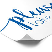 Poster Simple, prenez un | French Blue Any Event (Coin)