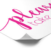 Poster Simple, prenez un | Hot Pink N'Événement (Coin)