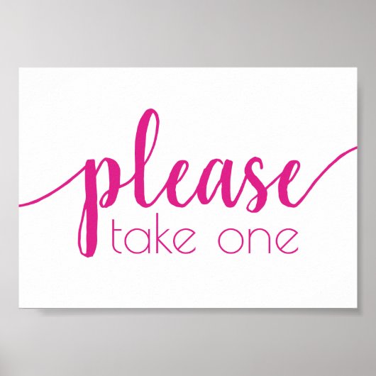 Poster Simple, prenez un | Hot Pink N'Événement (Devant)
