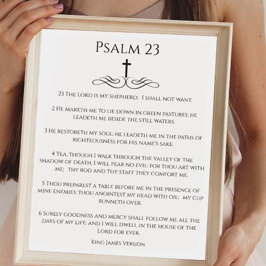 Poster Simple Psaume 23 Le SEIGNEUR est mon Berger