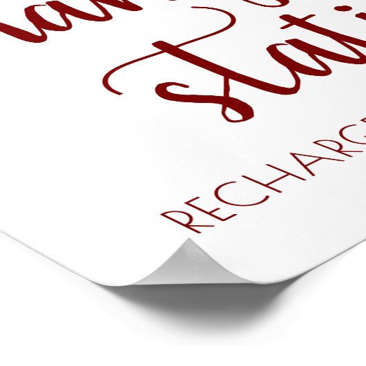 Poster Simple Red Changing Station | Candy Apple (Coin)