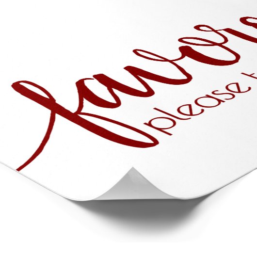 Poster Simple Red Favors | Candy Apple Custom Party Event (Coin)