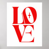 Poster Simple Red Love Typographie moderne (Devant)