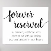 Poster Simple Réservé | Black Script Memorial (Devant)