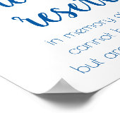 Poster Simple Réservé | Mémorial bleu (Coin)