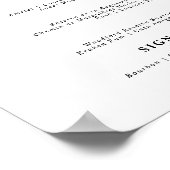 Poster Simple Retro Drunk in Love Mariage Bar Menu (Coin)