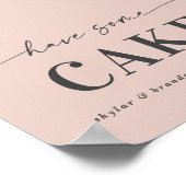 Poster Simple Rose Avoir Quelques Mariages De Gâteau Sign (Coin)