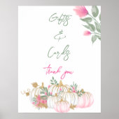 Poster Simple rose blanc grenier mignonne petit bébé Citr (Devant)