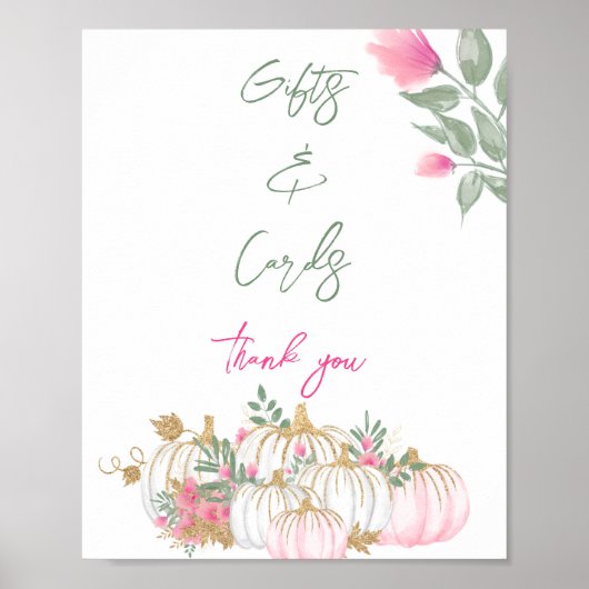 Poster Simple rose blanc grenier mignonne petit bébé Citr (Devant)