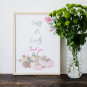 Poster Simple rose blanc grenier mignonne petit bébé Citr