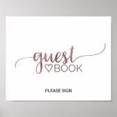 Poster Simple Rose Gold Calligraphy Guides (Devant)