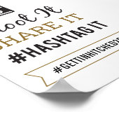 Poster Simple Russe Mariage 5x7 Hashtag (Coin)