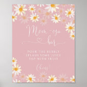 Poster simple Rustique Daisy Mom-osa Bar (Devant)