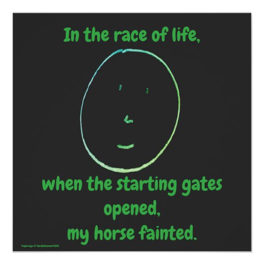 Poster "Simple Says-#1" funny, quote, humor (Devant)