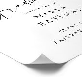 Poster Simple Script Bienvenue pour la remise des diplôme (Coin)