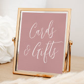 Poster Simple Script Dusty Rose Wedding Cards and Gifts