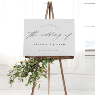 Poster Simple Script Mariage à petit budget Bienvenue