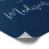 Poster Simple Script Mariage de Nuit de Bienvenue (Coin)