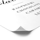 Poster simple script signe saveurs de gâteau (Coin)