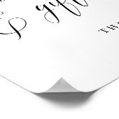 Poster Simple Script  Wedding Tabletop Cards & Gifts Sign (Coin)