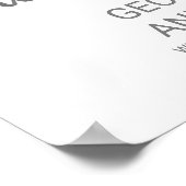 Poster Simple Silver Foil Calligraphy Wedding Welcome (Coin)