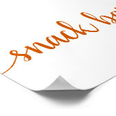 Poster Simple Snack Bar | Fall Orange Any Event Sign (Coin)