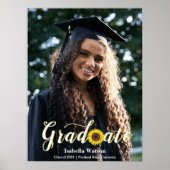 Poster Simple Sunflower Script Graduation Photo (Devant)