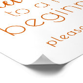 Poster Simple Sweet Terminer le nouveau début | Automne O (Coin)