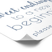 Poster Simple Sweet Terminer le nouveau début | Dusty Blu (Coin)