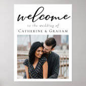 Poster Simple Typographie Photo De Mariage De Bienvenue (Devant)