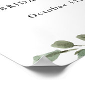 Poster Simple verdure à l'aquarelle | Bienvenue à la douc (Coin)